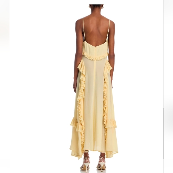 Sea New York Yellow Ruffle Midi Dress - Picture 5 of 6